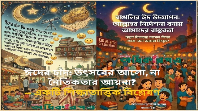 ঈদের চাঁদ: উৎসবের আলো, না নৈতিকতার আয়না? — একটি শিক্ষাতাত্ত্বিক বিশ্লেষণ